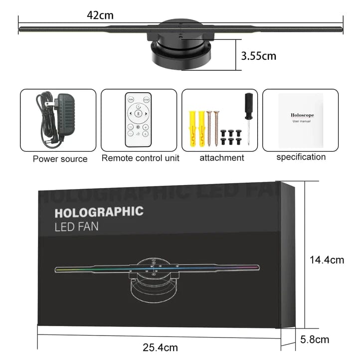 3D Holographic Fan Projector