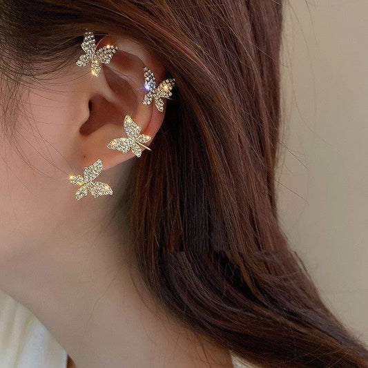 EnchantedWing Elegance - Diamond Butterfly Ear Hook