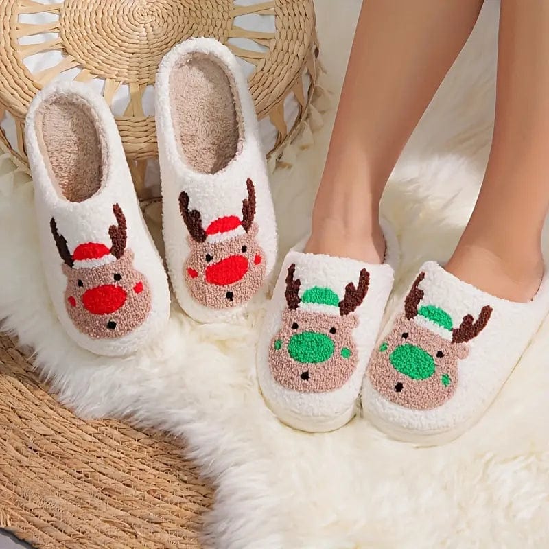 CozyFeet™ Reindeer Slides