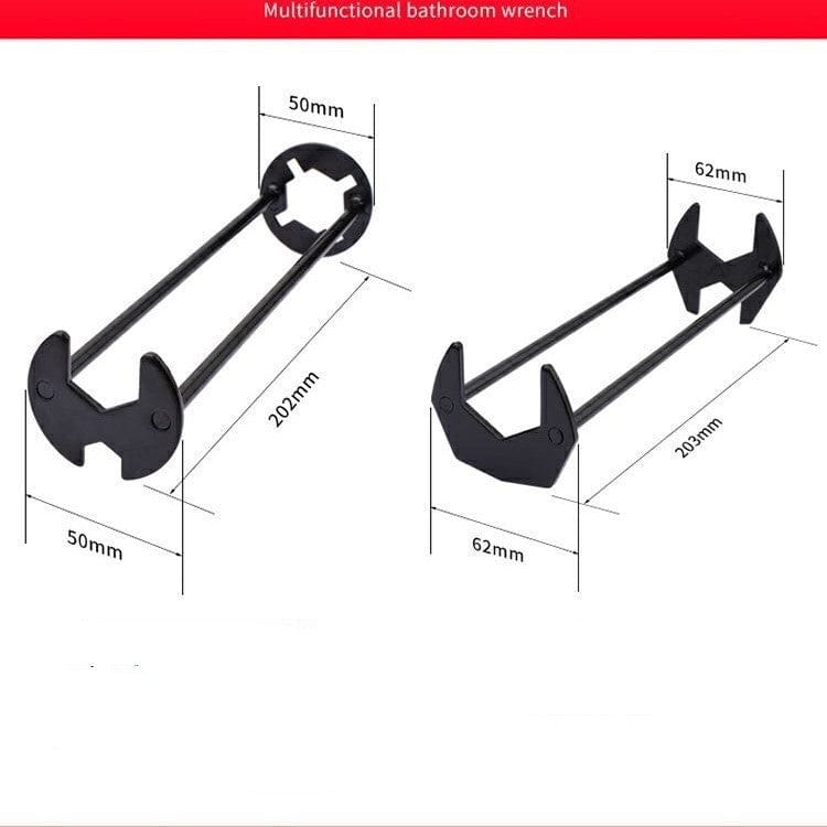 Hard Steel Four-claw Hexagonal Wrench Multifunctional Manual Wrench