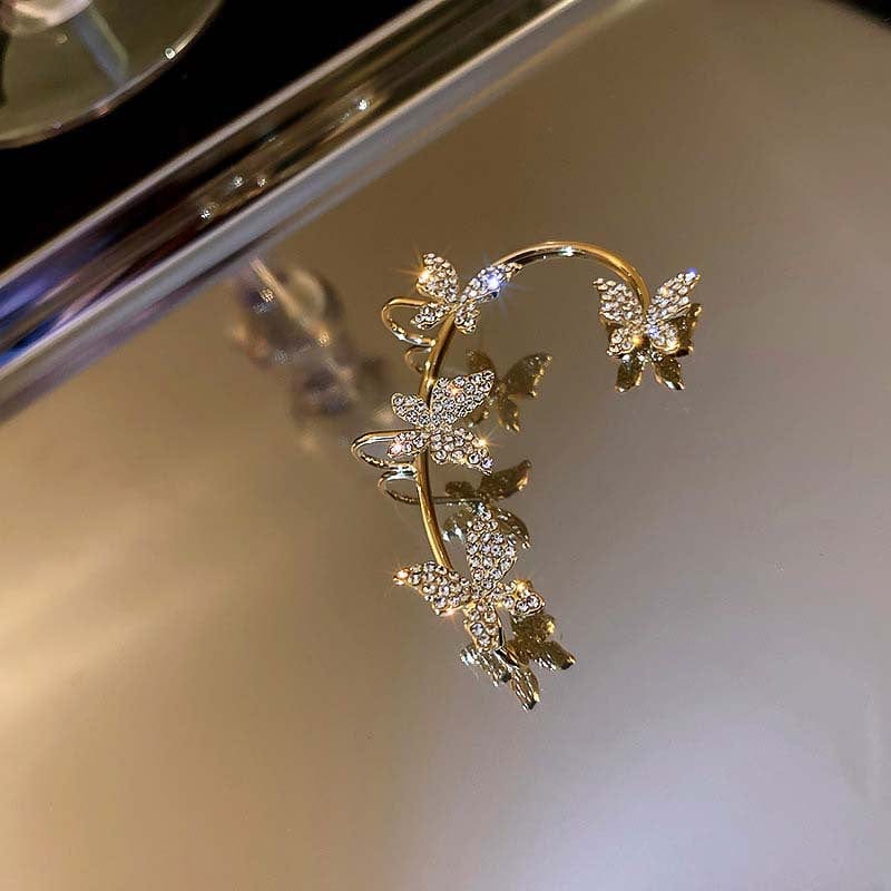 EnchantedWing Elegance - Diamond Butterfly Ear Hook