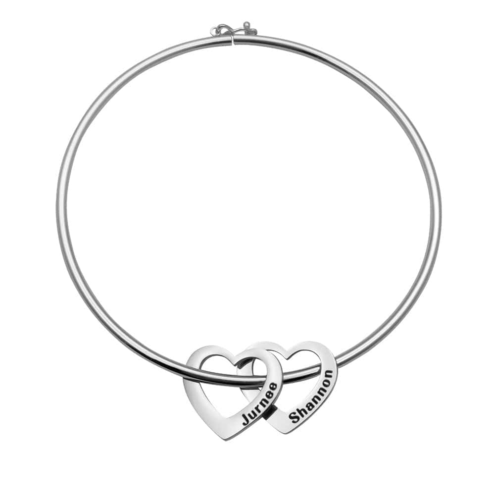 Mom's Love Legacy Bangle with Personalized Engravings and Birthstones