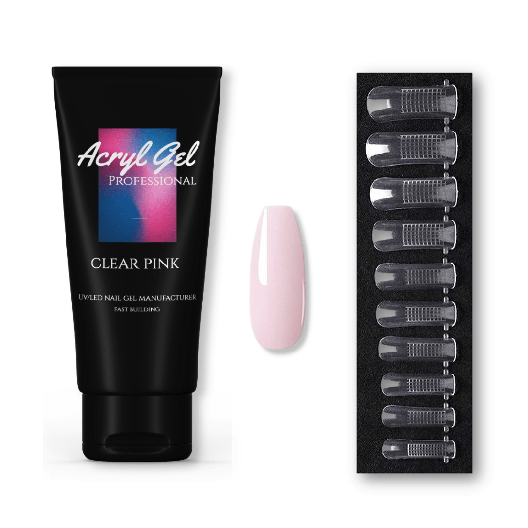 Effortlessly Create Long-Lasting Nails (3 Colour Gel + 48 Free Mold Tips Only Today)